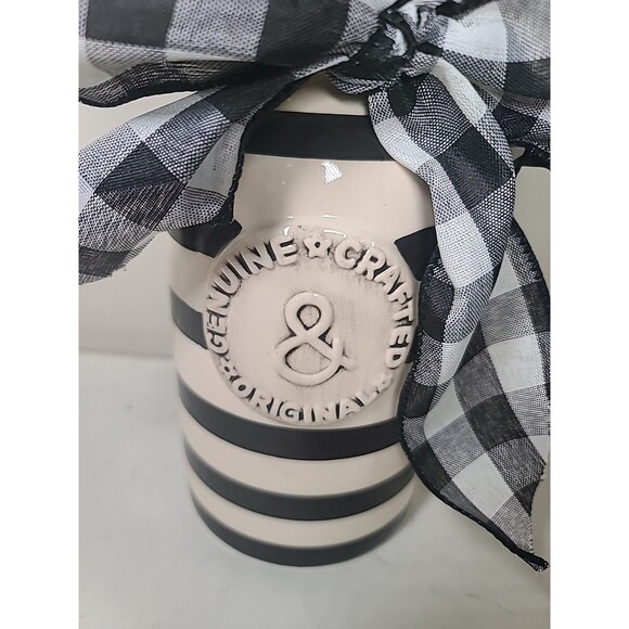 20" Unique Artificial Lifelike Lemon Plant & Stripped Vase Spring Easter Decor - Picture 3 of 6